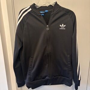 Adidas Black Jacket with White Accents